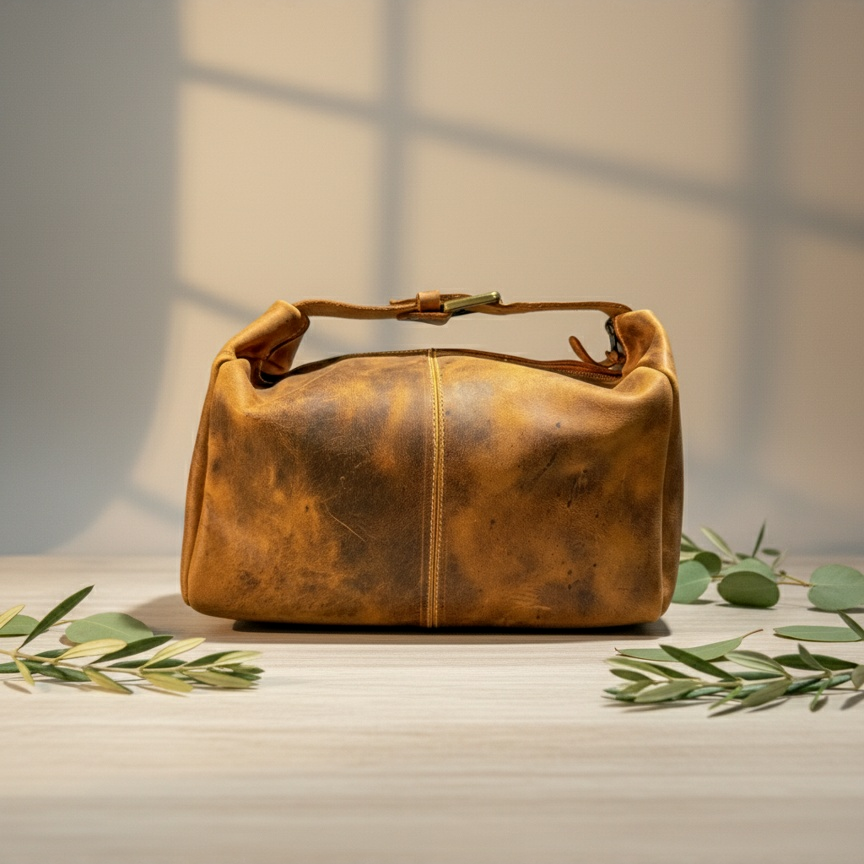 Neceser de Cuero Artesanal – Estilo Vintage