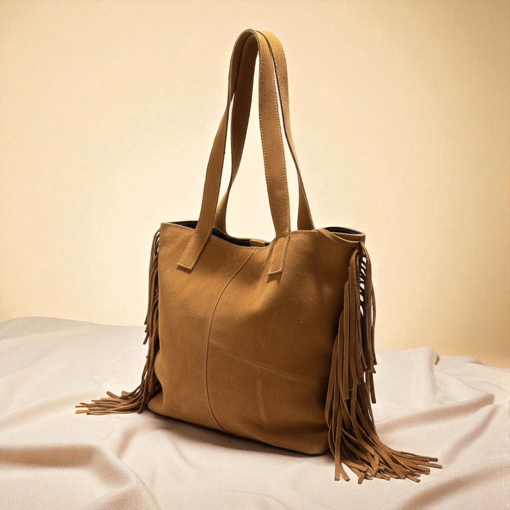 Bolso Boho de Cuero Flecos