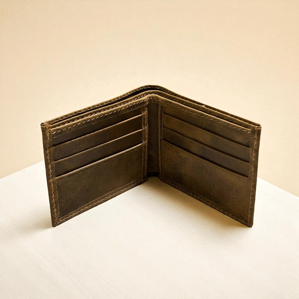 Billetera de Cuero para Hombre Hecha a Mano