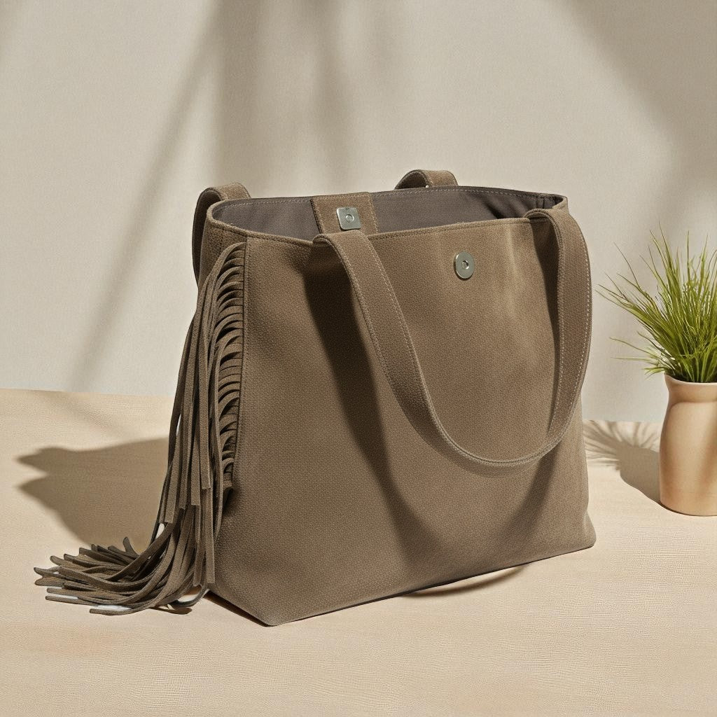 Bolso Boho de Cuero Flecos