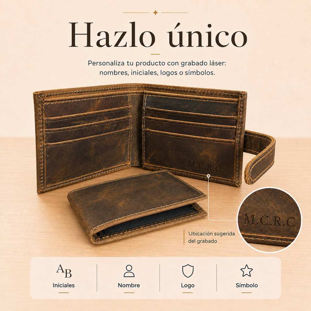 Billetera Broche y Tarjetero Interior