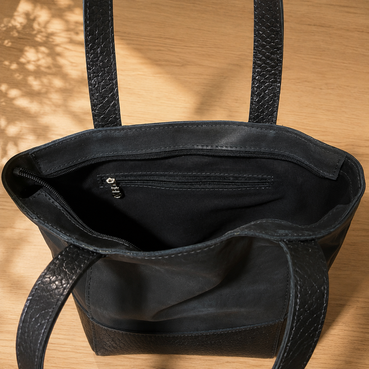 Cartera Tote Génova Negro/Croco