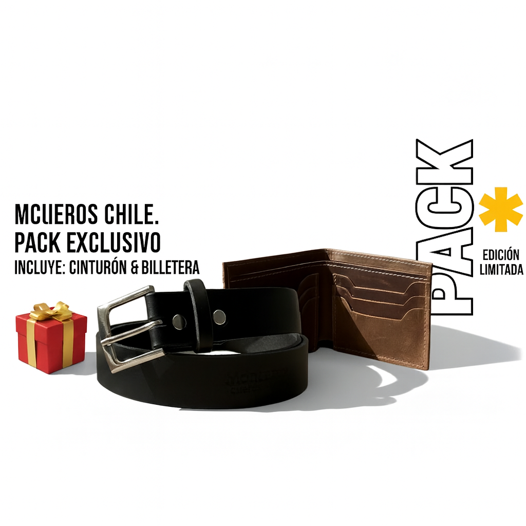 Pack Cinturón + Billetera de Cuero – Edición Limitada 🧵👛🪶