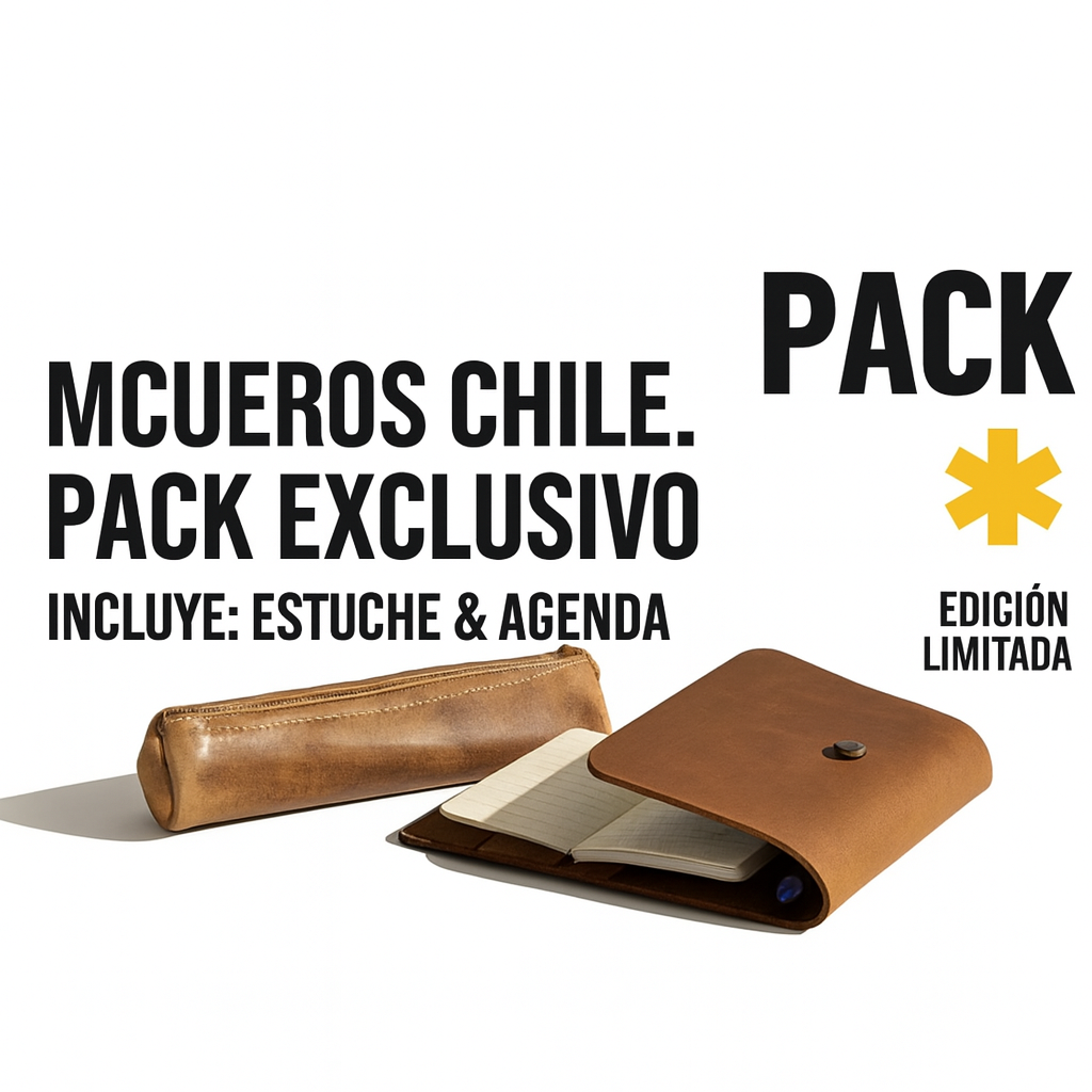 Pack Exclusivo Cuero – Estuche + Agenda | Edición Limitada 📝🧳