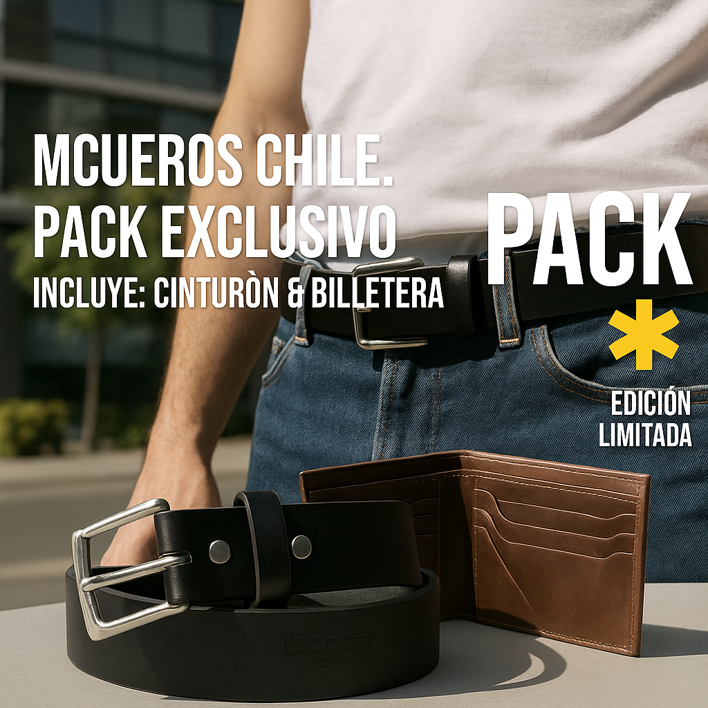Pack Cinturón + Billetera de Cuero – Edición Limitada 🧵👛🪶