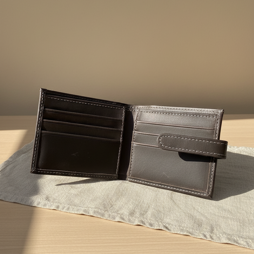 Billetera Broche y Tarjetero Interior