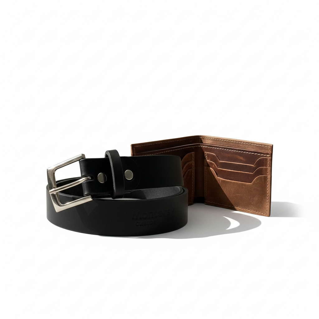 Pack Cinturón + Billetera de Cuero – Edición Limitada 🧵👛🪶