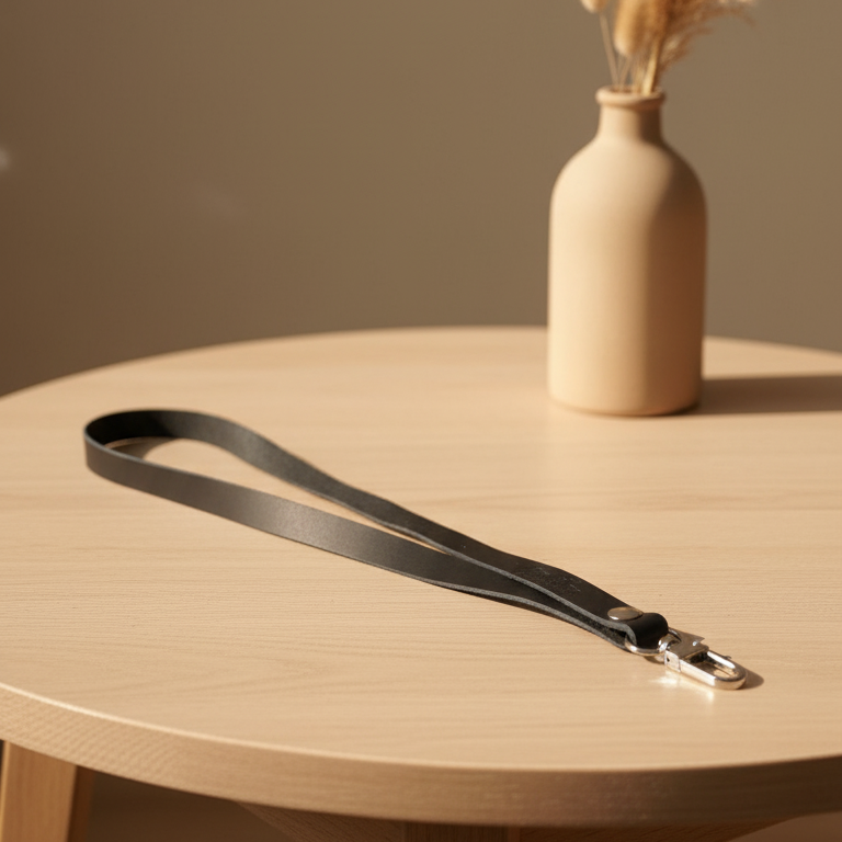 Lanyard Cuero Clásico