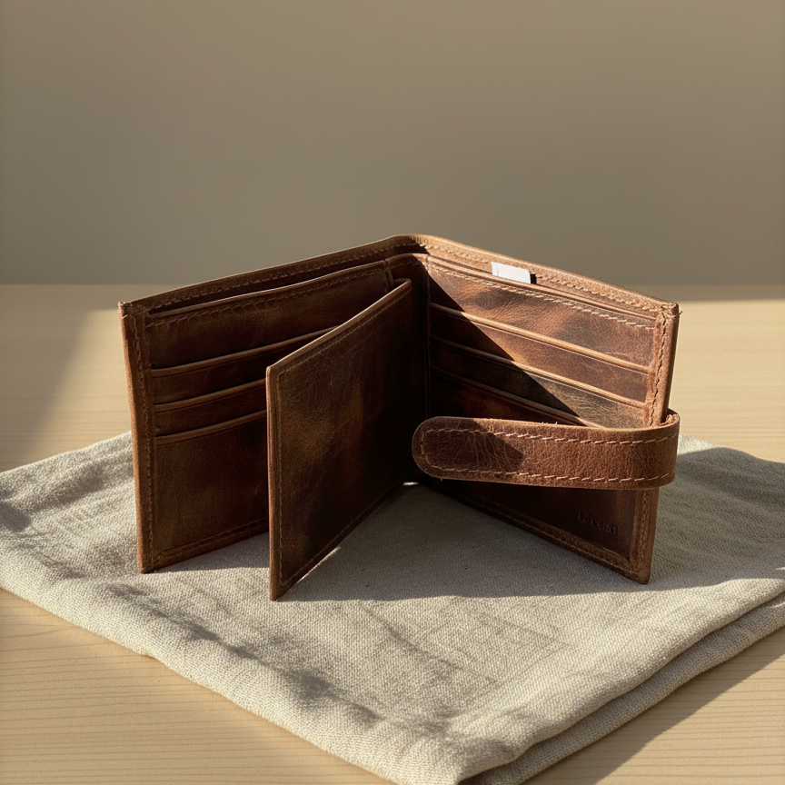 Billetera Broche y Tarjetero Interior