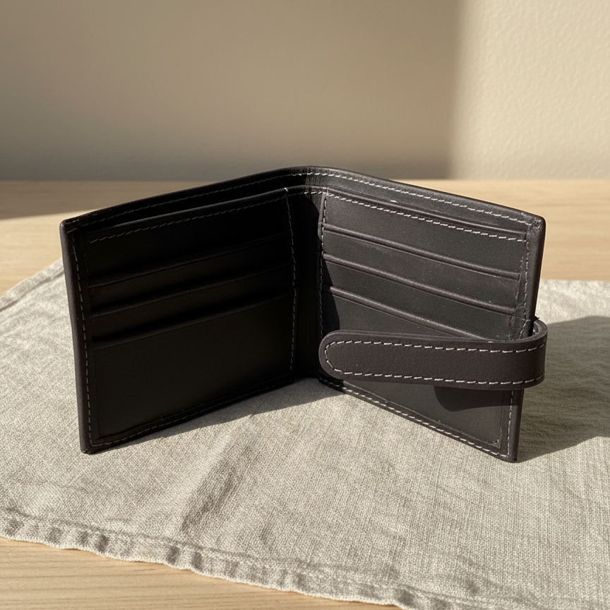 Billetera Broche y Tarjetero Interior