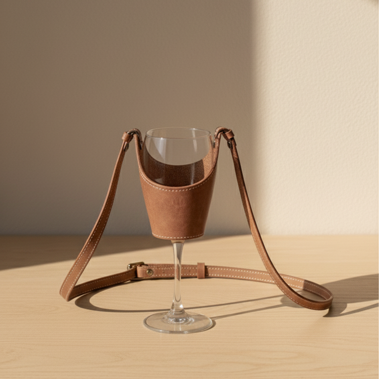 Porta Copas de Cuero