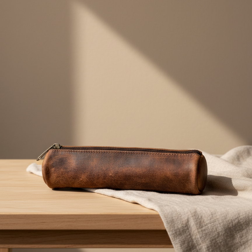 Estuche de Cuero para Lápices