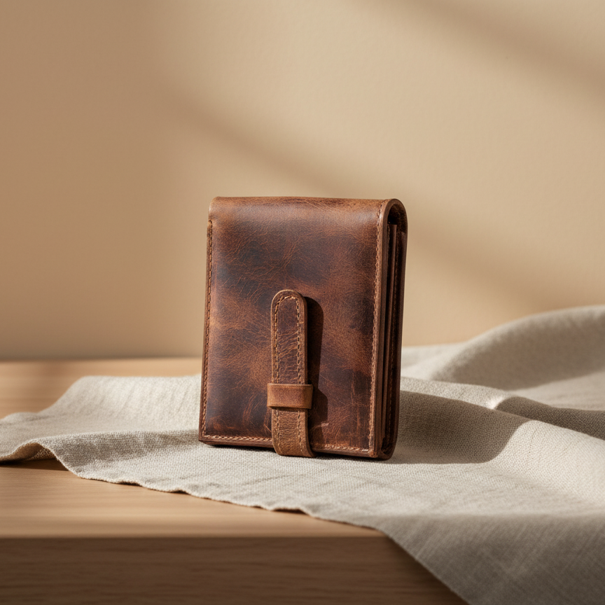 Billetera Broche y Tarjetero Interior