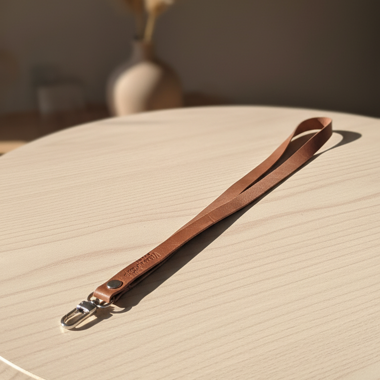 Lanyard Cuero Clásico