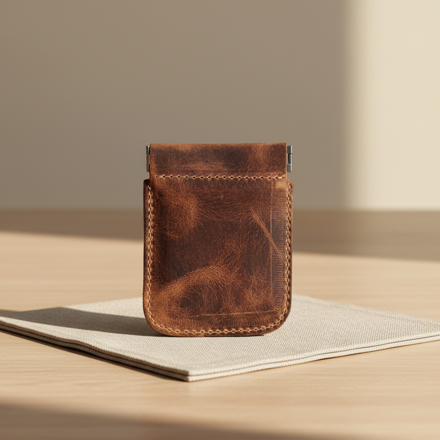 Monedero de Cuero Compacto