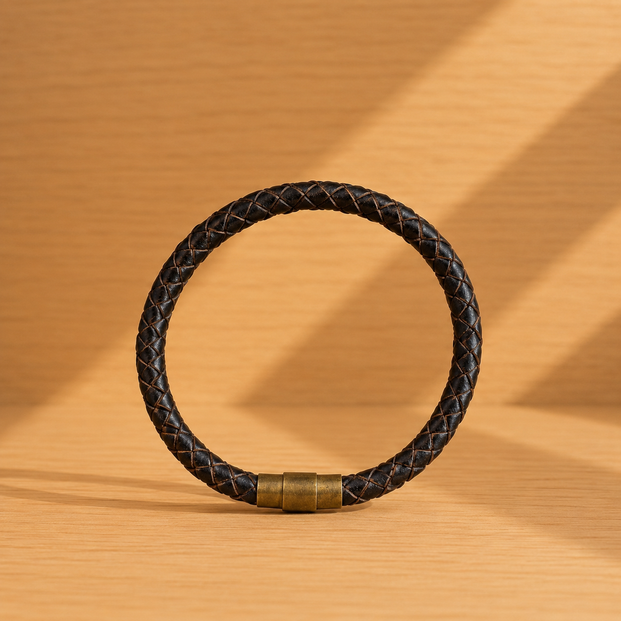 Pulsera de cuero redonda