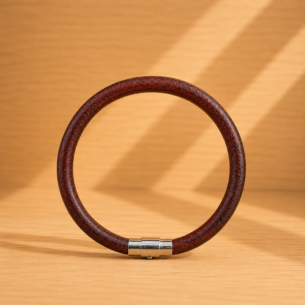 Pulsera de cuero redonda