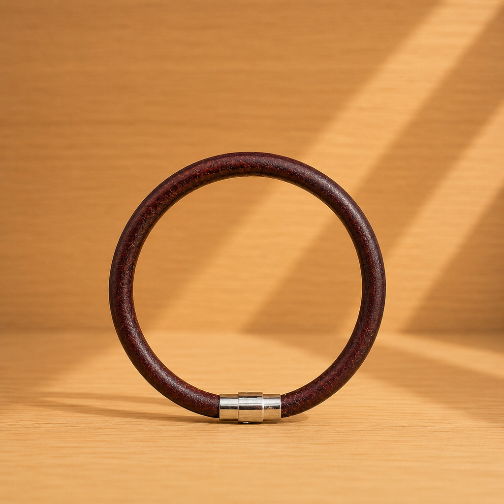 Pulsera de cuero redonda