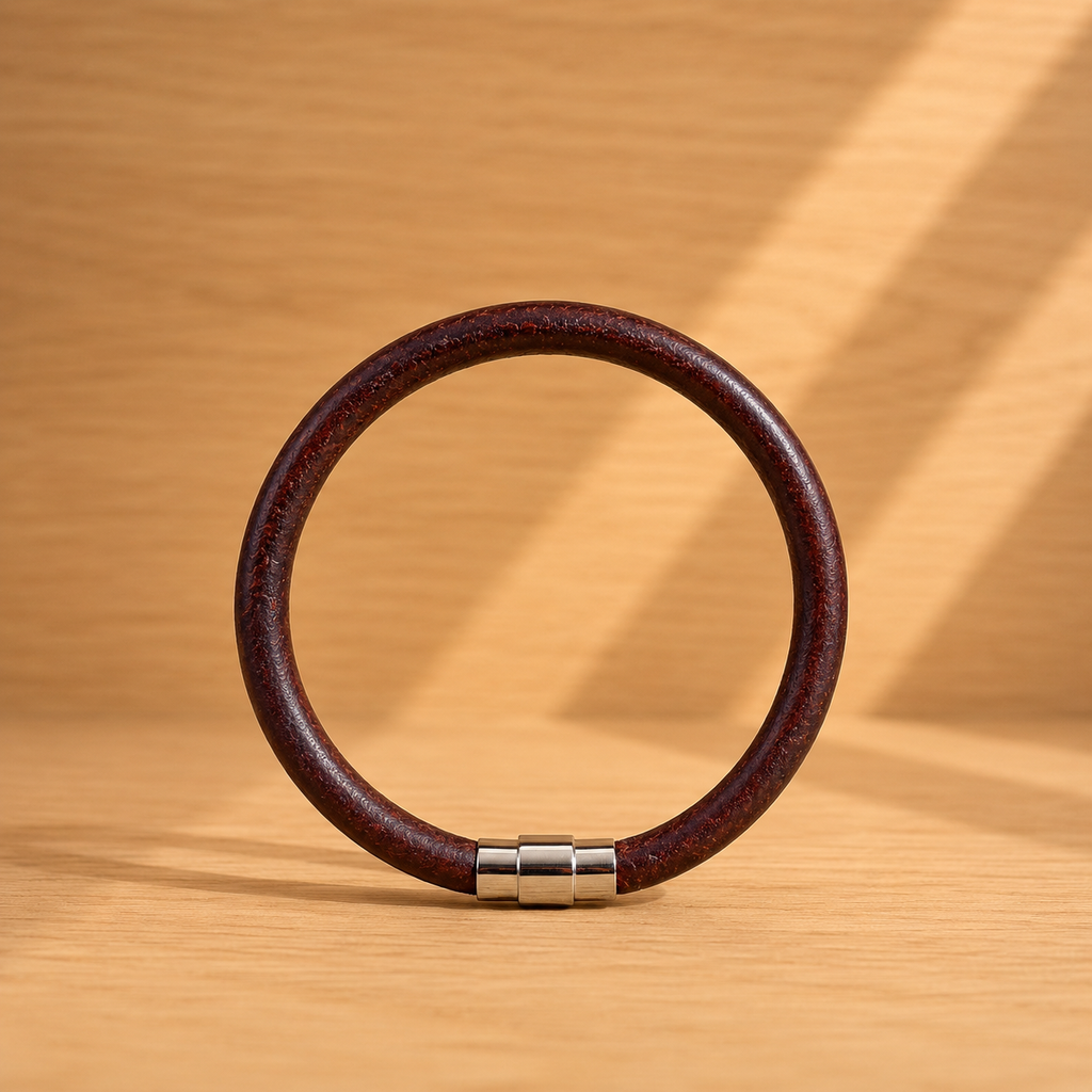 Pulsera de cuero redonda