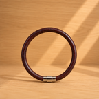 Pulsera de cuero redonda