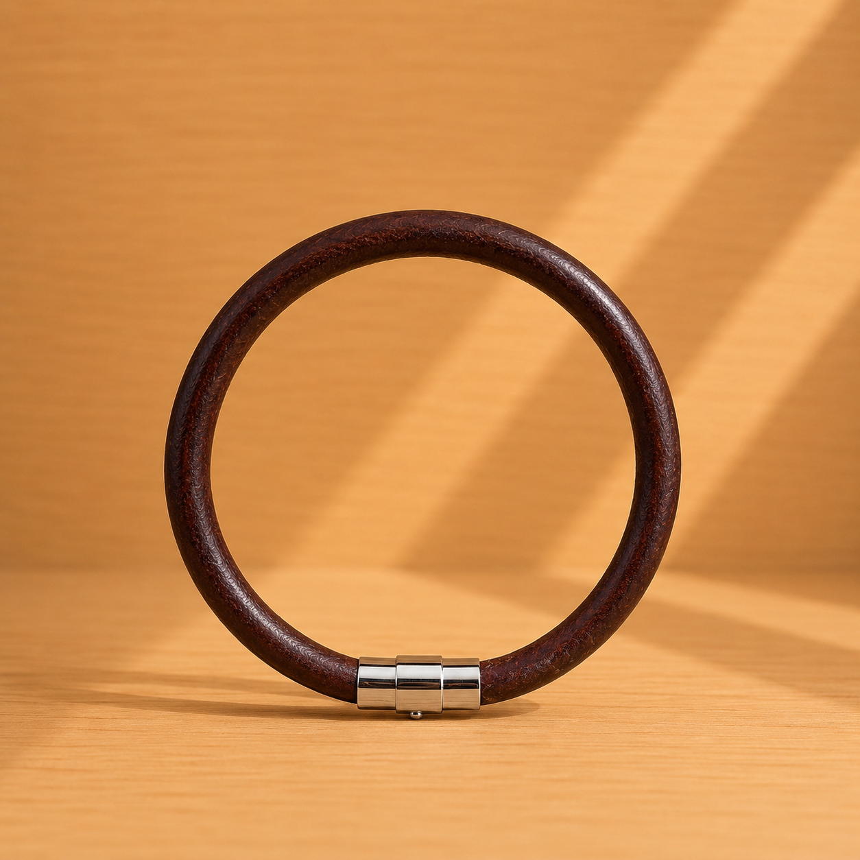 Pulsera de cuero redonda