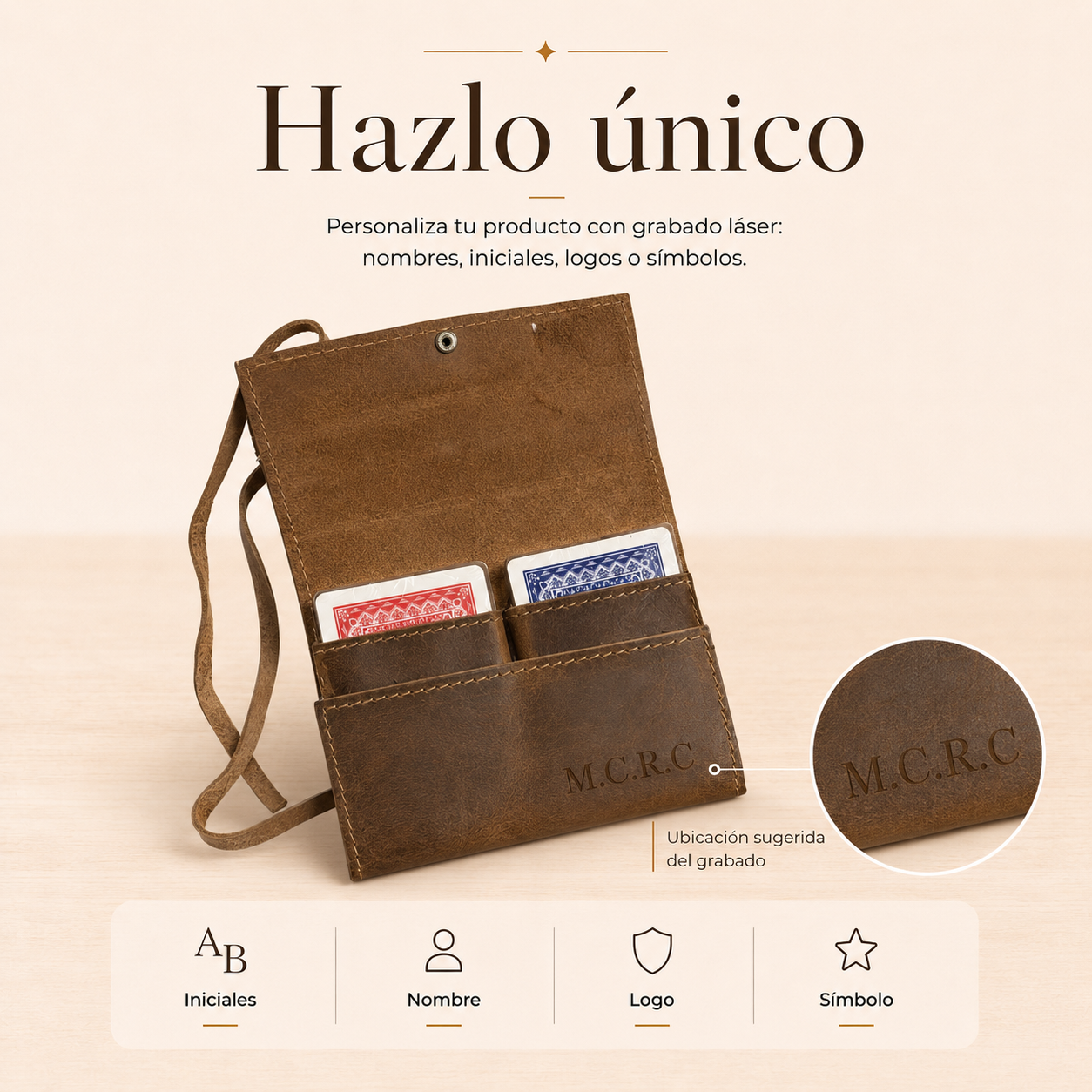 Porta Naipes con Amarras