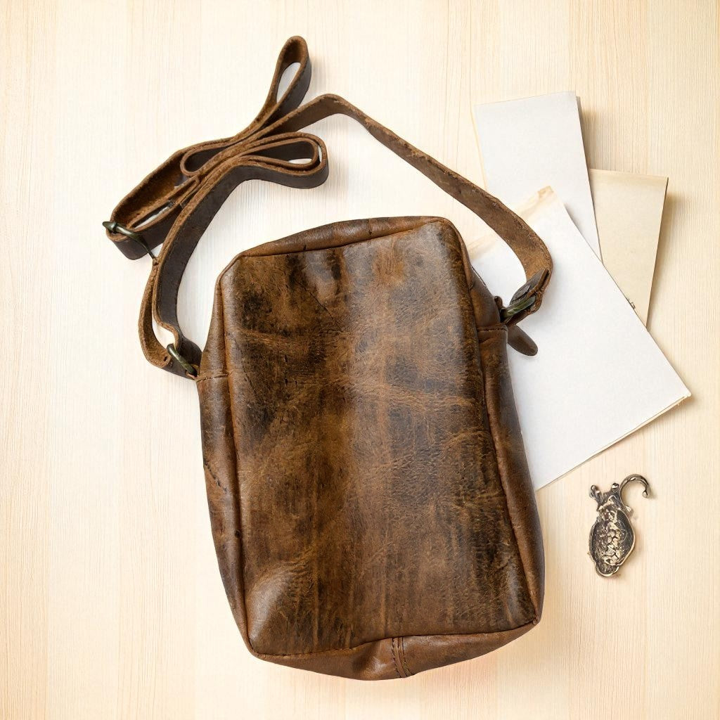Bolso cruzado de cuero