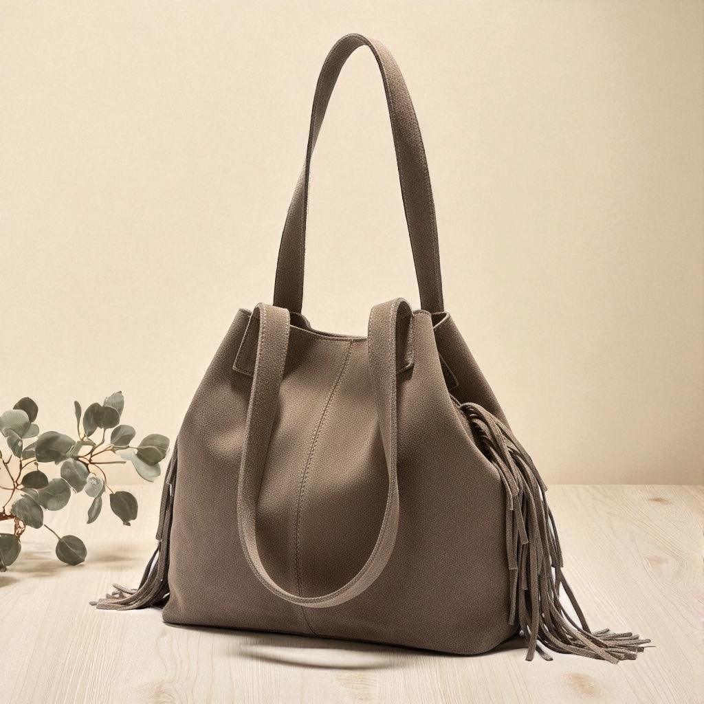 Bolso Boho de Cuero Flecos